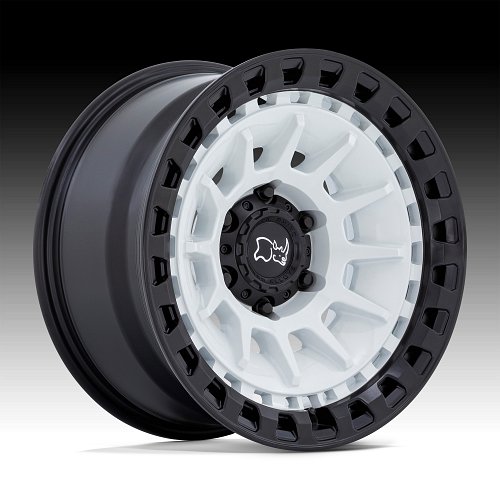 Black Rhino Barrage Gloss White Custom Truck Wheels 1